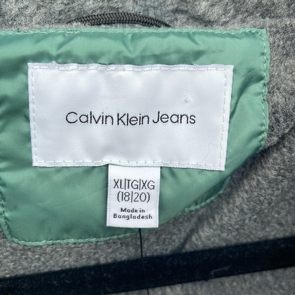 Calvin Klein Puffer Coat Jacket XL Spruce Green Hood Nwt New Ladies CK - Picture 3 of 8